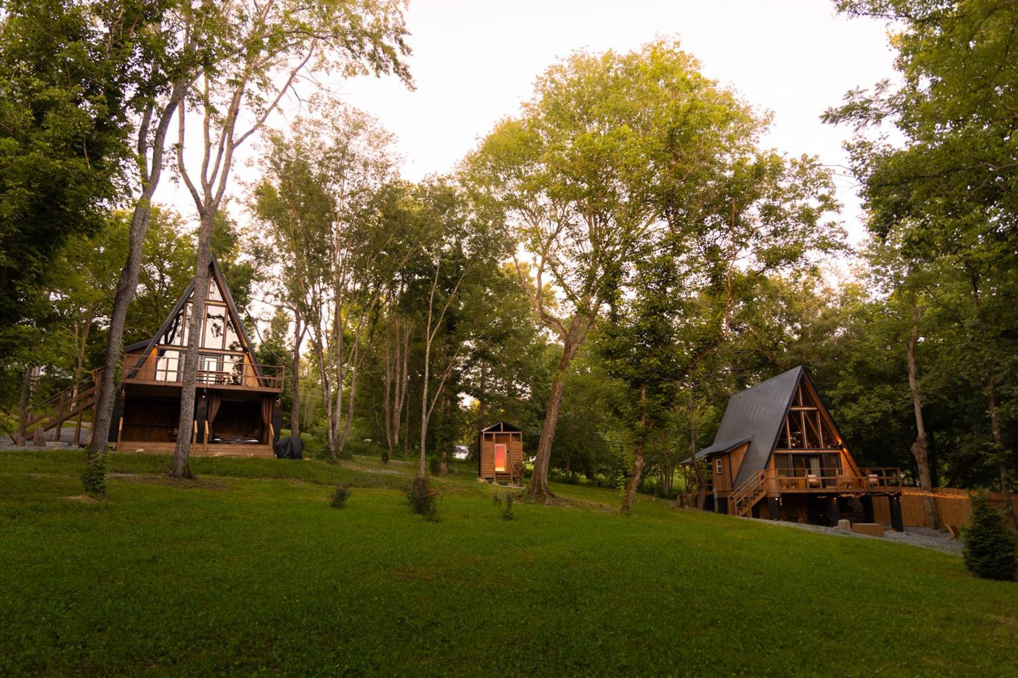 Valhalla Cabins Aframes With Hot Tubs & Sauna Cosby Exterior foto